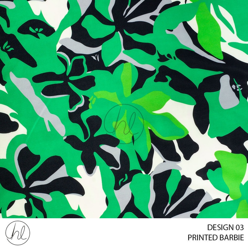 PRINTED BARBIE 53 EMERALD 150CM PER M