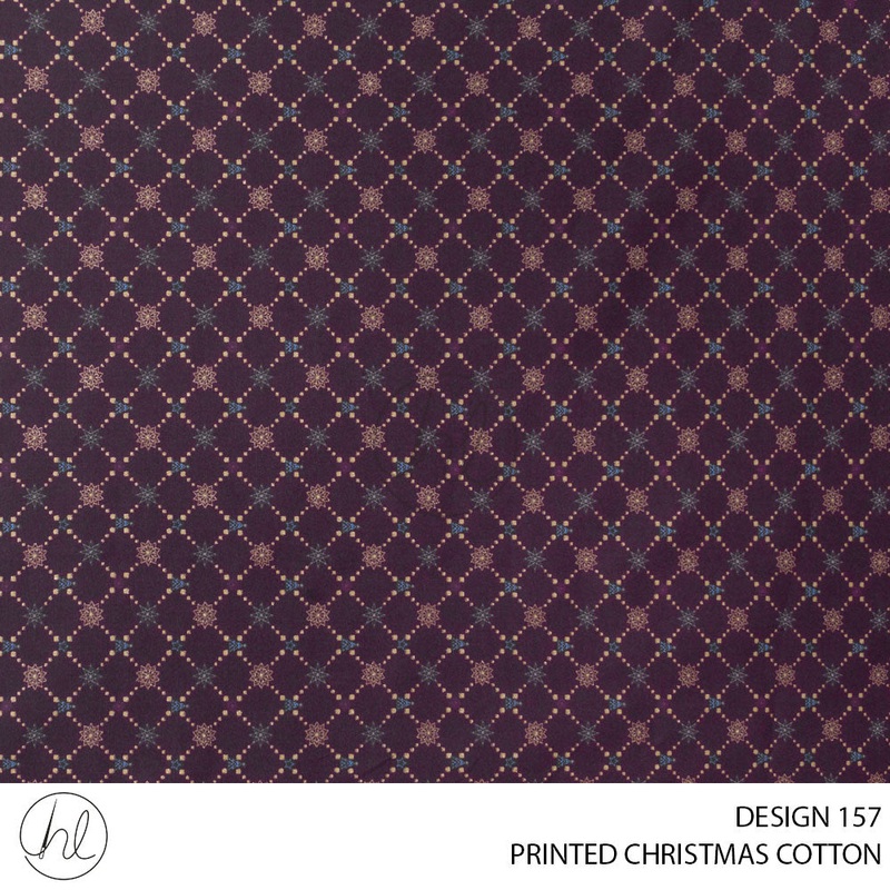 PRINTED CHRISTMAS COTTON DESIGN 22 51 PURPLE 145CM PER M
