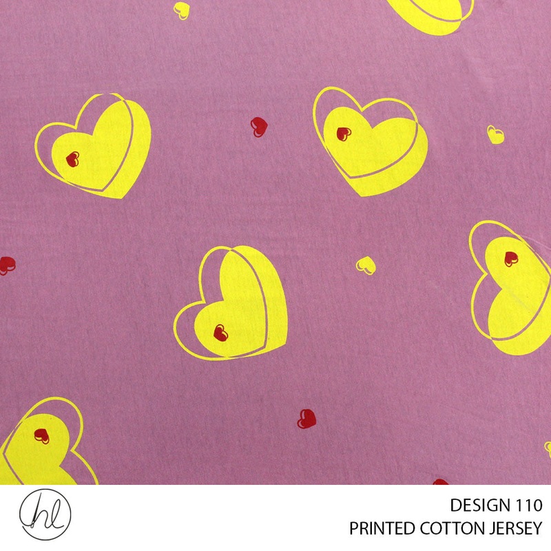 PRINTED COTTON EJRSEY DESIGN 110 150CM WIDE PER M51