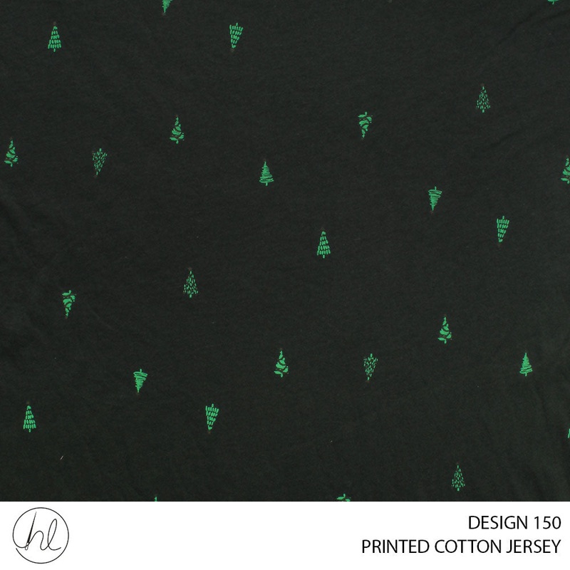 PRINTED COTTON JESREY 51 BOTTLE GREEN 150CM PER M