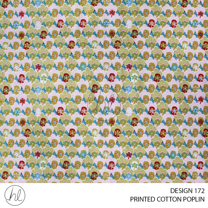 PRINTED COTTON POPLIN 51 PINK 112CM PER M