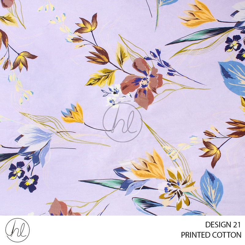PRINTED COTTON VITARA 51 LILAC 150CM PER M