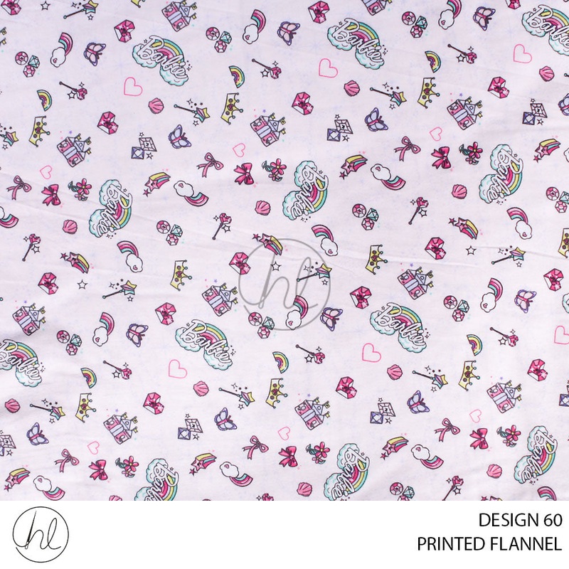 PRINTED FLANNEL 51 BABY PINK 110CM PER M