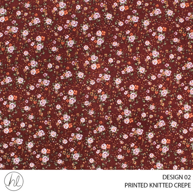 PRINTED KNITTED CREPE 56 RUST 150CM PER M