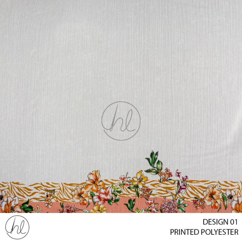 PRINTED POLYESTER MIDASFRE PER M SEASHELL DESIGN 01 150CM WIDE