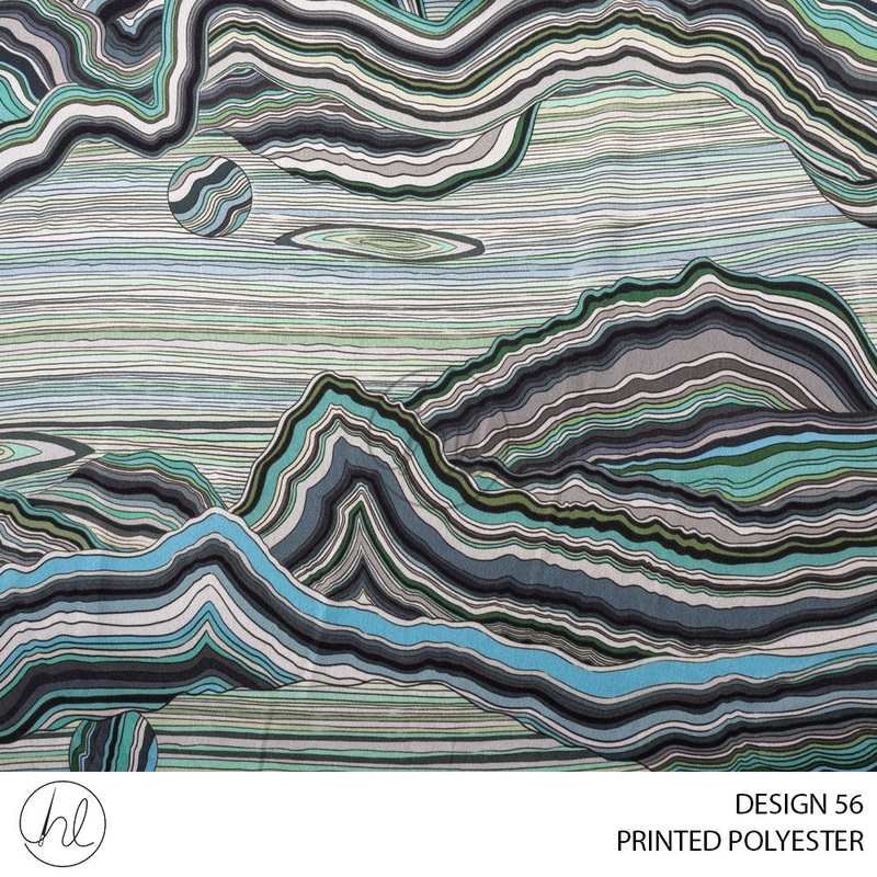 PRINTED POLYESTER SAXO PER M MULTI DESIGN 56 150CM WIDE
