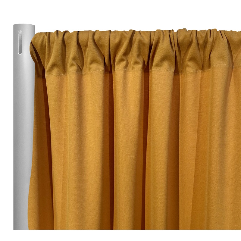 Scuba (Wrinkle-Free) Drapery Panel in Gold 1326