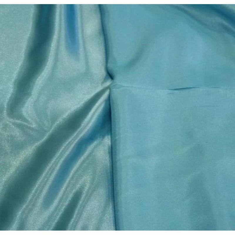 Shantung Satin (Reversible) Drapery Panel in Aqua