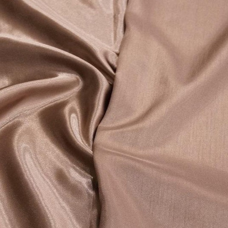 Shantung Satin (Reversible) Drapery Panel in Khaki