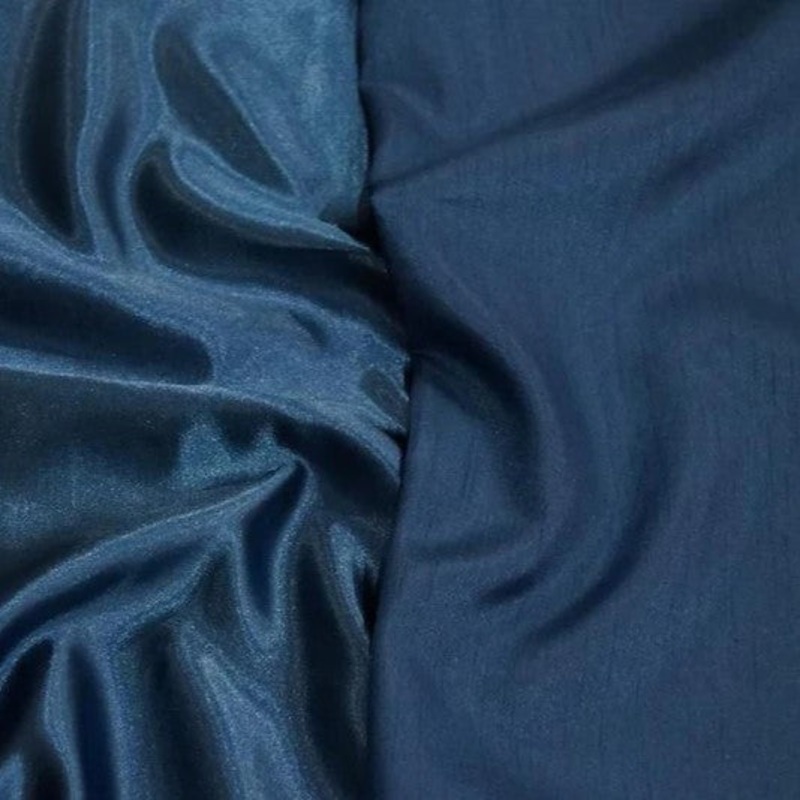 Shantung Satin (Reversible) Drapery Panel in Teal