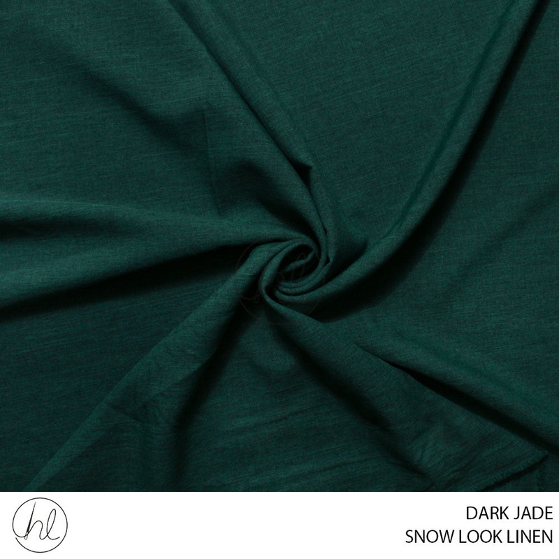 SNOW LOOK LINEN 55 DARK JADE 150CM PER M