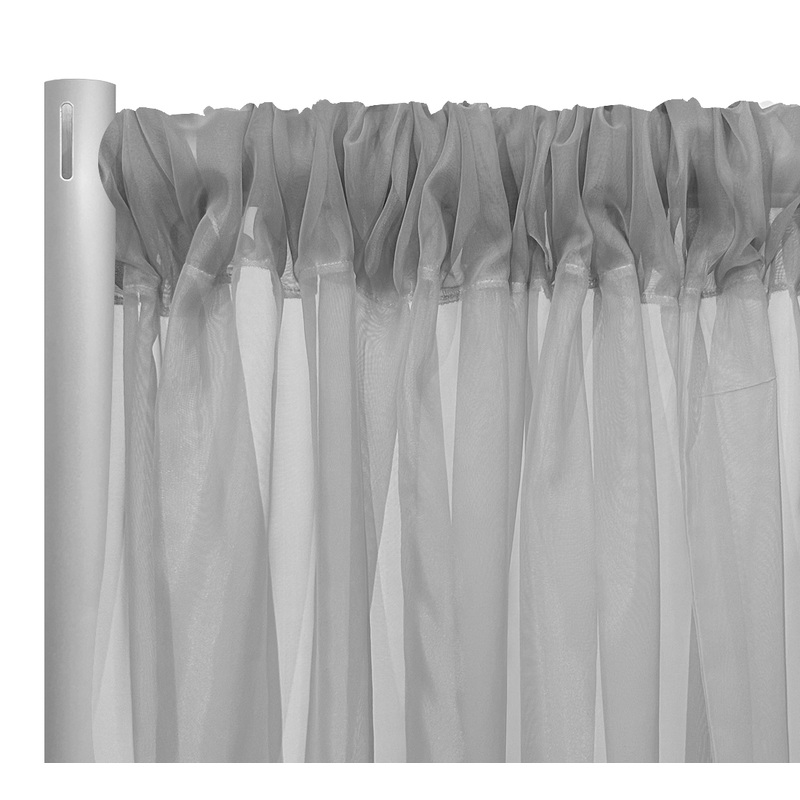Voile Drapery Panel in Gray D1165