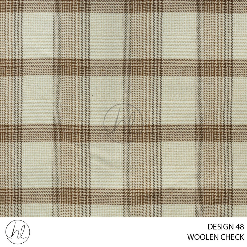 WOOLEN CHECK SWISS 51 BROWN 150CM PER M