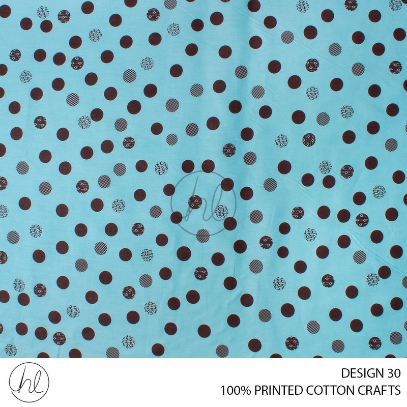 100% COTTON CRAFT 5 ASSORTED 150CM PER M
