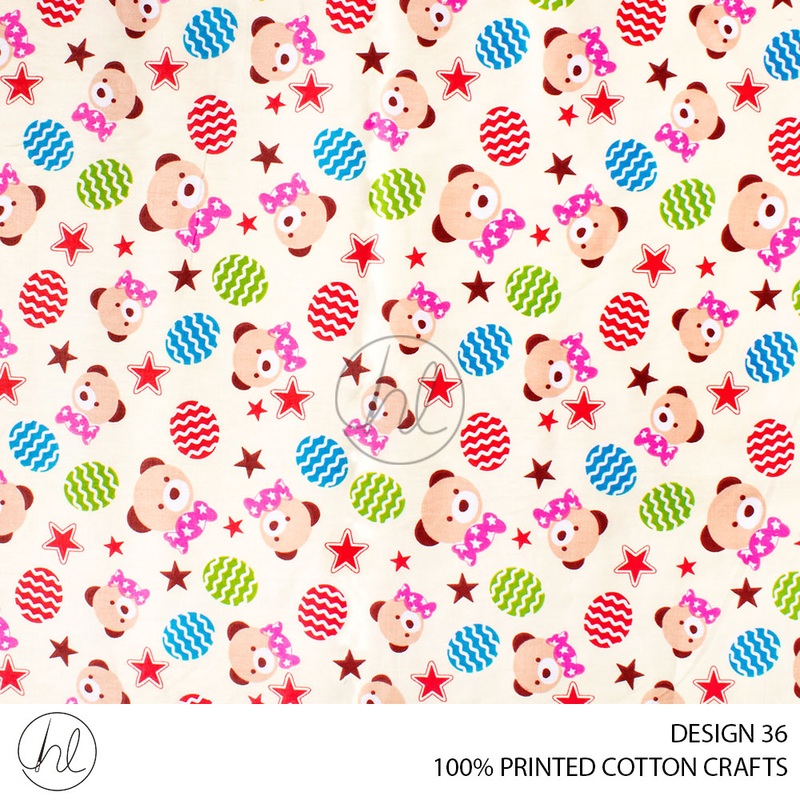 100% COTTON CRAFT 51 ASSORTED 150CM PER M