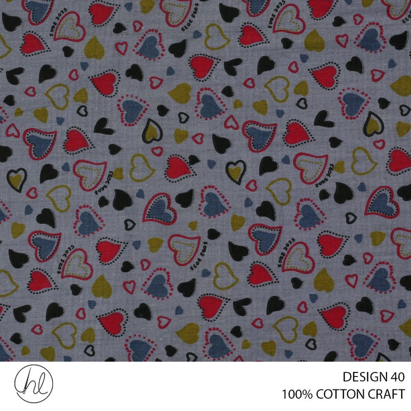 100% COTTON CRAFTS DESIGN 40 150CM WIDE PER M