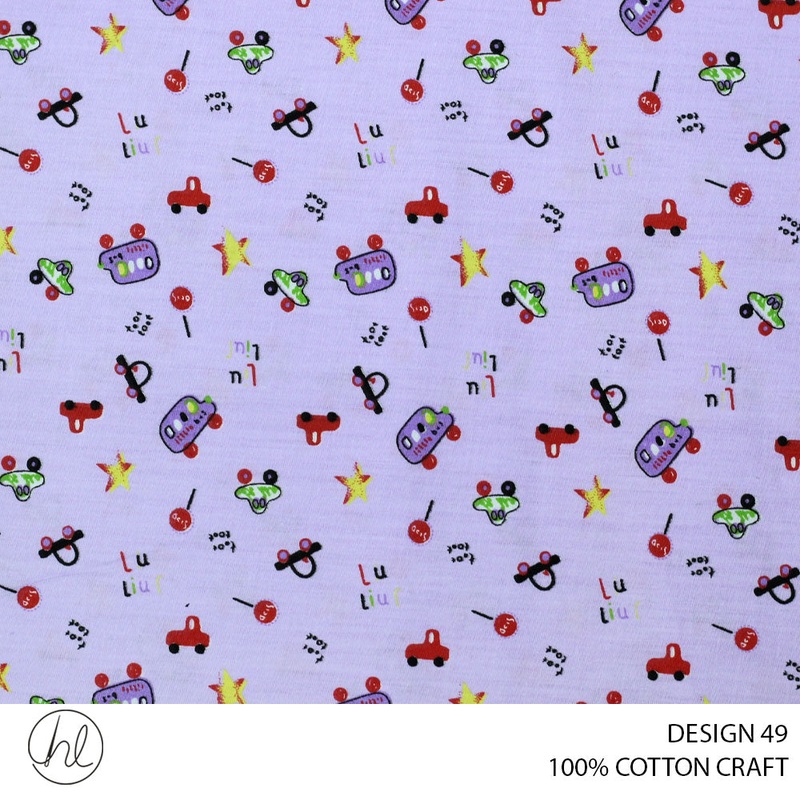 100% COTTON CRAFTS DESIGN 49 150CM WIDE PER M51