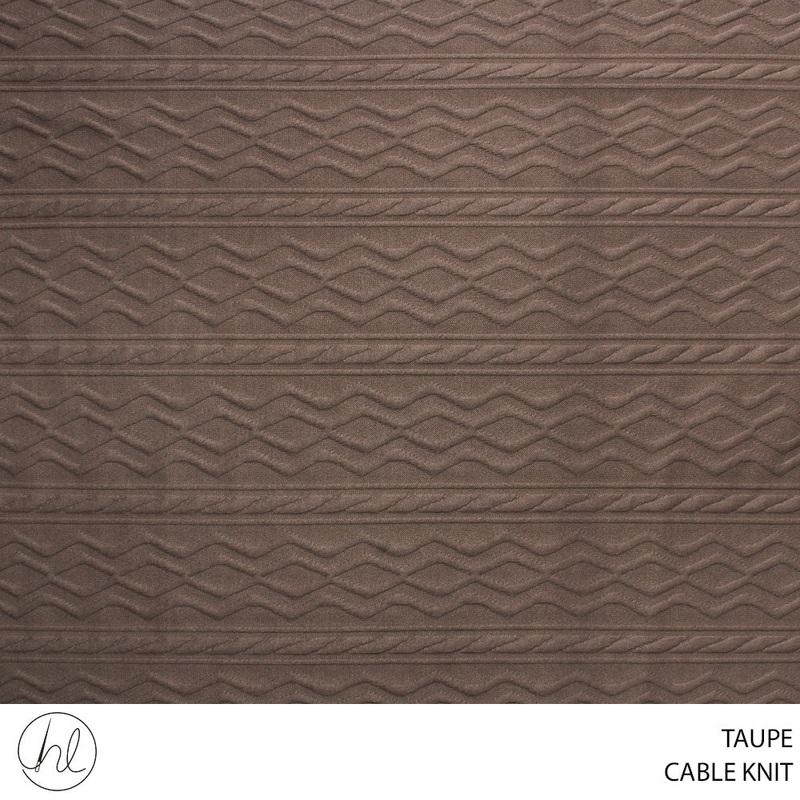 CABLE KNIT FABRIC 150CM TAUPE ROLL ROLL 001