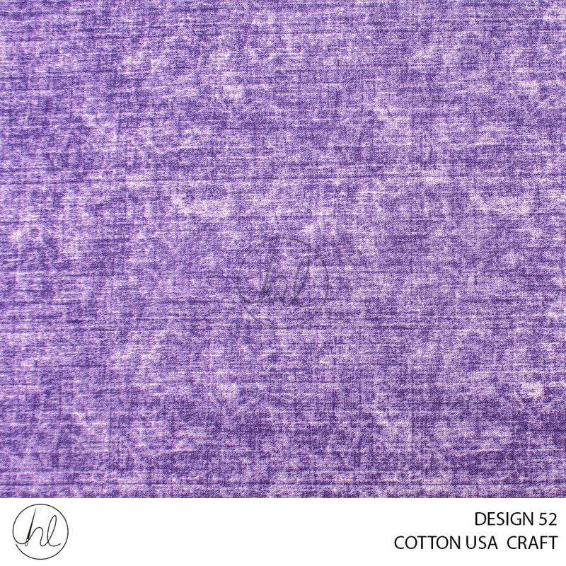 COTTON USA CRAFTS PER M CROSS STROKES PURPLE DESIGN 52 112CM WIDE