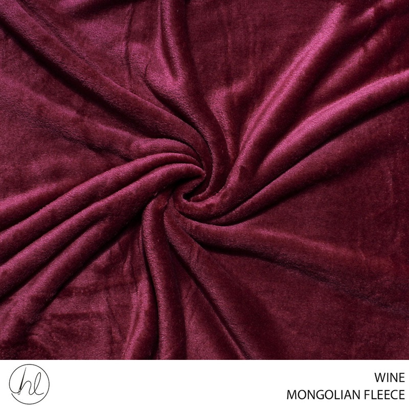 MONGOLIAN FLEECE 150CM WINE ROLL 001 1