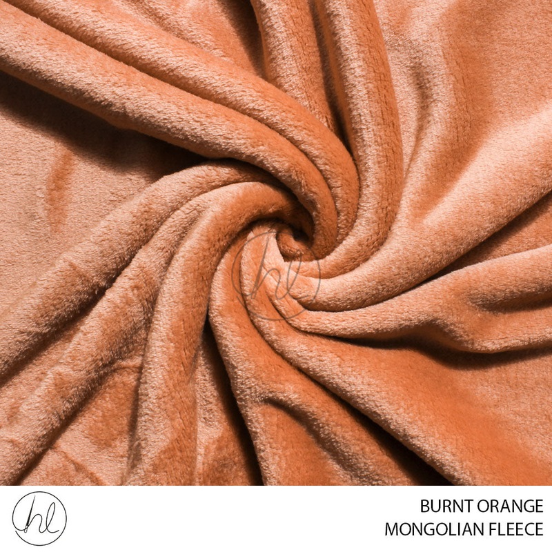 PLAIN MONGOLIAN FLEECE 51 BURNT ORANGE 150CM PER M
