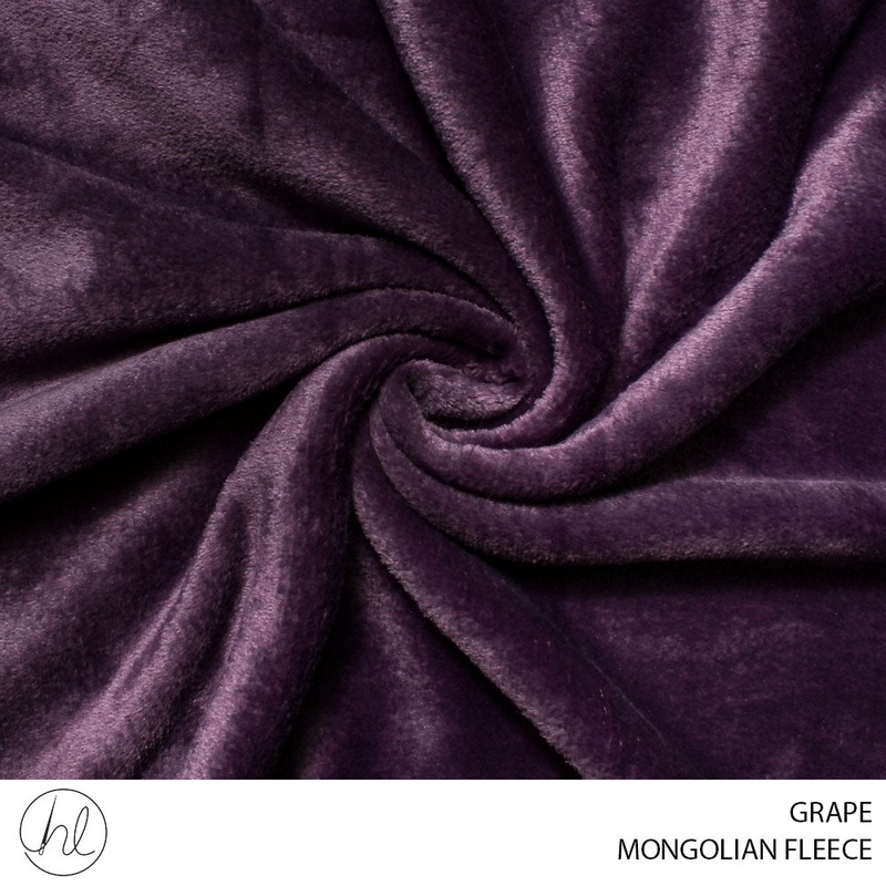 PLAIN MONGOLIAN FLEECE 51 GRAPE 150CM PER M