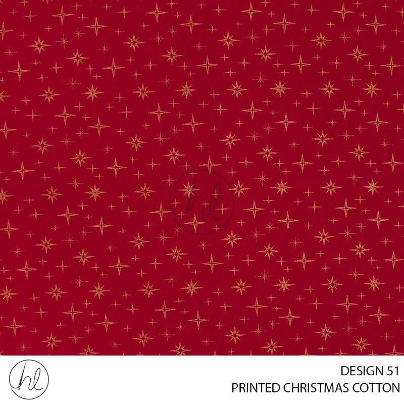 PRINTED CHRISTMAS COTTON DESIGN 125 51 RED 145CM PER M