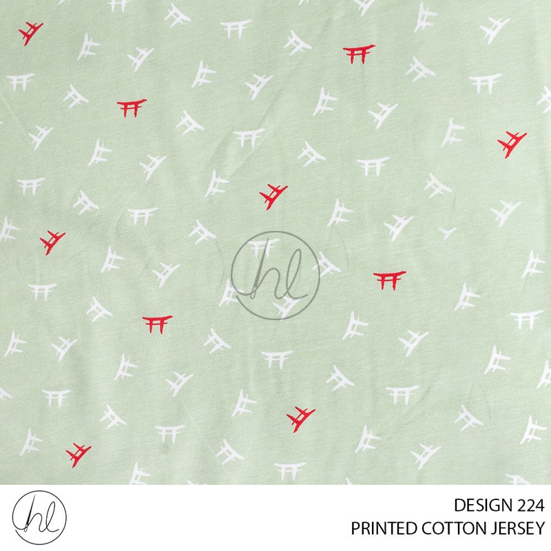 PRINTED COTTON JERSEY 51 MINT 150CM PER M