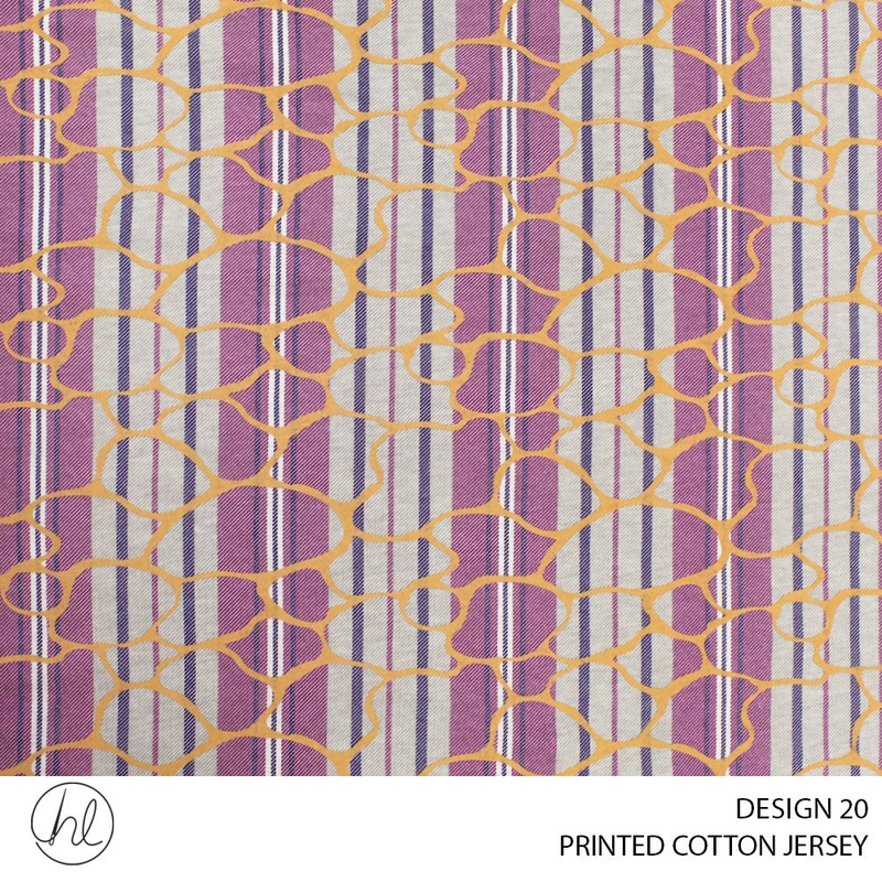 PRINTED COTTON JERSEY DESIGN 20 150CM WIDE PER M51