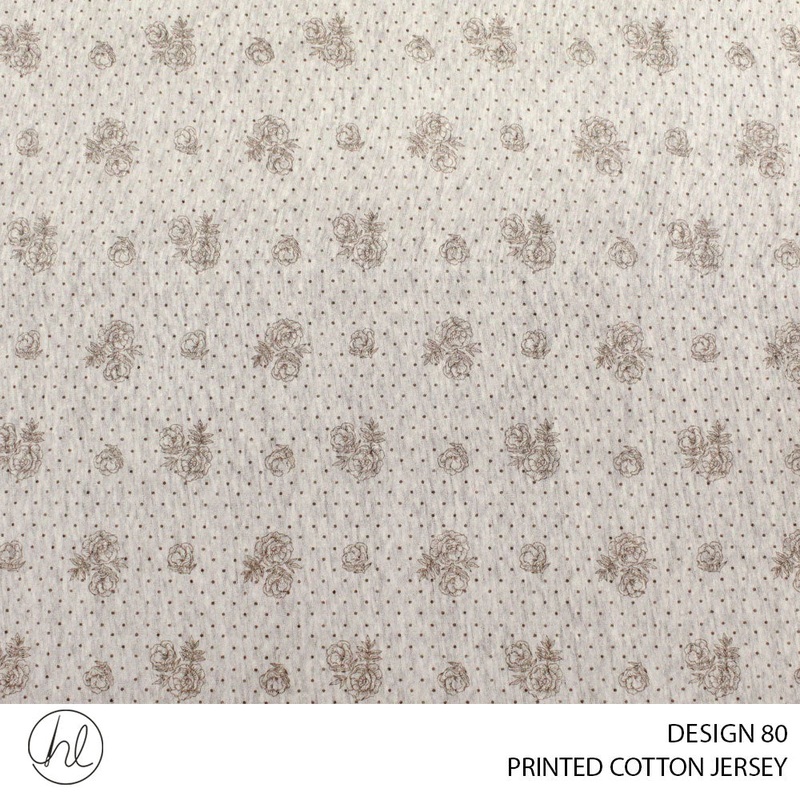 PRINTED COTTON JERSEY DESIGN 80 150CM WIDE PER M51