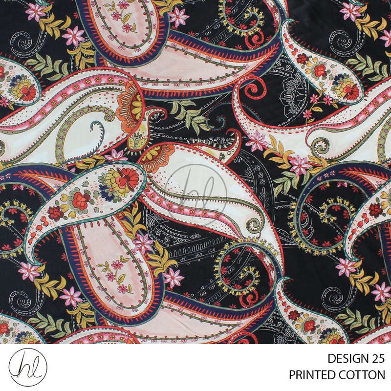 PRINTED COTTON LEON 51 MULTI 150CM PER M