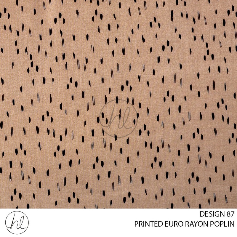PRINTED EURO RAYON POPLIN  PER M  SAND DESIGN 87 150CM WIDE