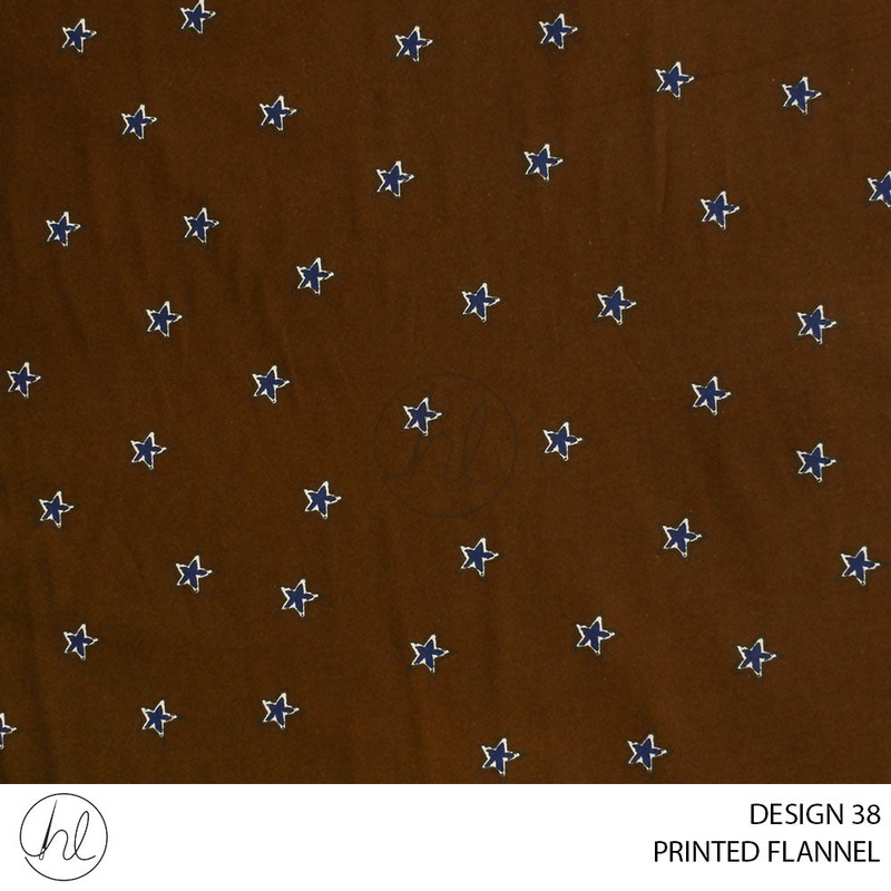 PRINTED FLANNEL 51 BROWN 110CM PER M