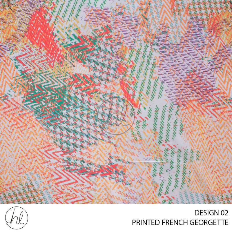 PRINTED FRENCH GEORGETTE 59 ORANGE 150CM PER M