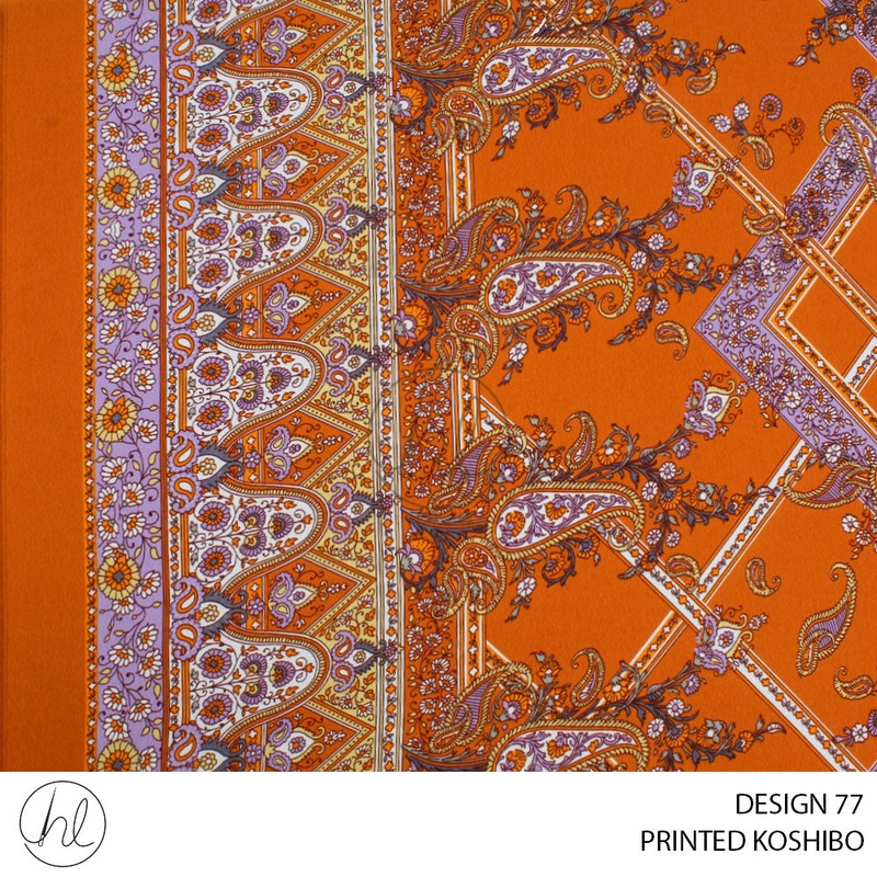 PRINTED KOSHIBO 51 PER M DESIGN 77 MUSTARD 150CM WIDE