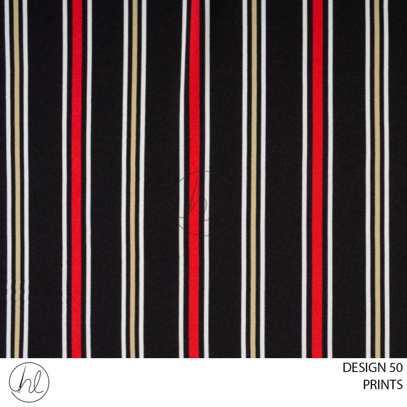 PRINTS 51 PER M BLACKDESIGN 50 150CM WIDE
