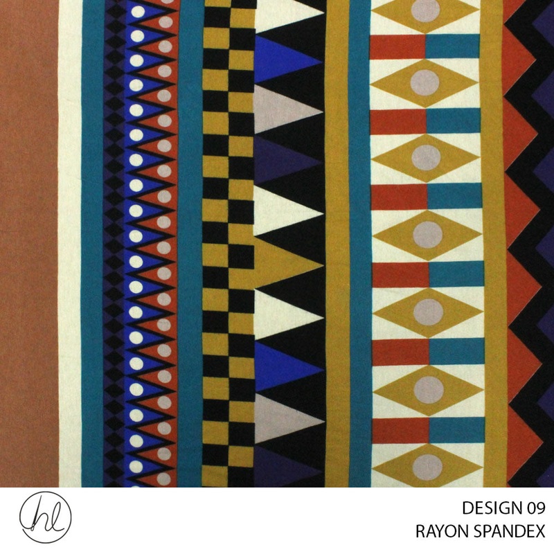 RAYON SPANDEX DESIGN 09 150CM WIDE PER M51