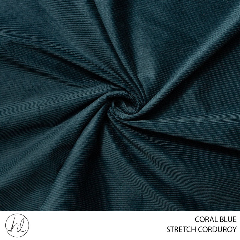 STRETCH CORDUROY 51 BLUE CORAL 150CM PER M