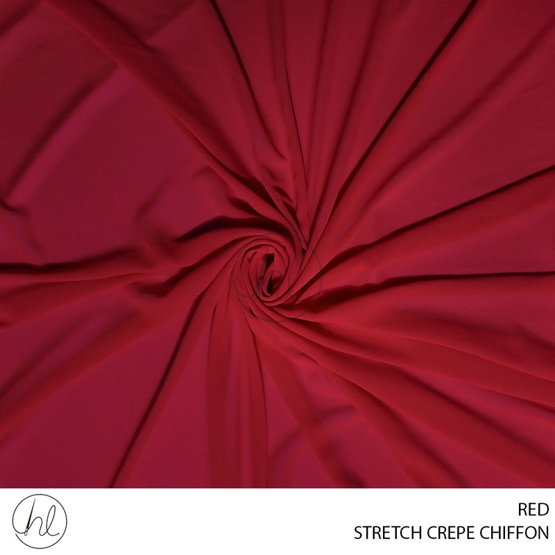 STRETCH CREPE CHIFFON 53 RED 150CM PER M