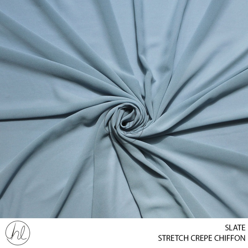 STRETCH CREPE CHIFFON 53 SLATE 150CM PER M
