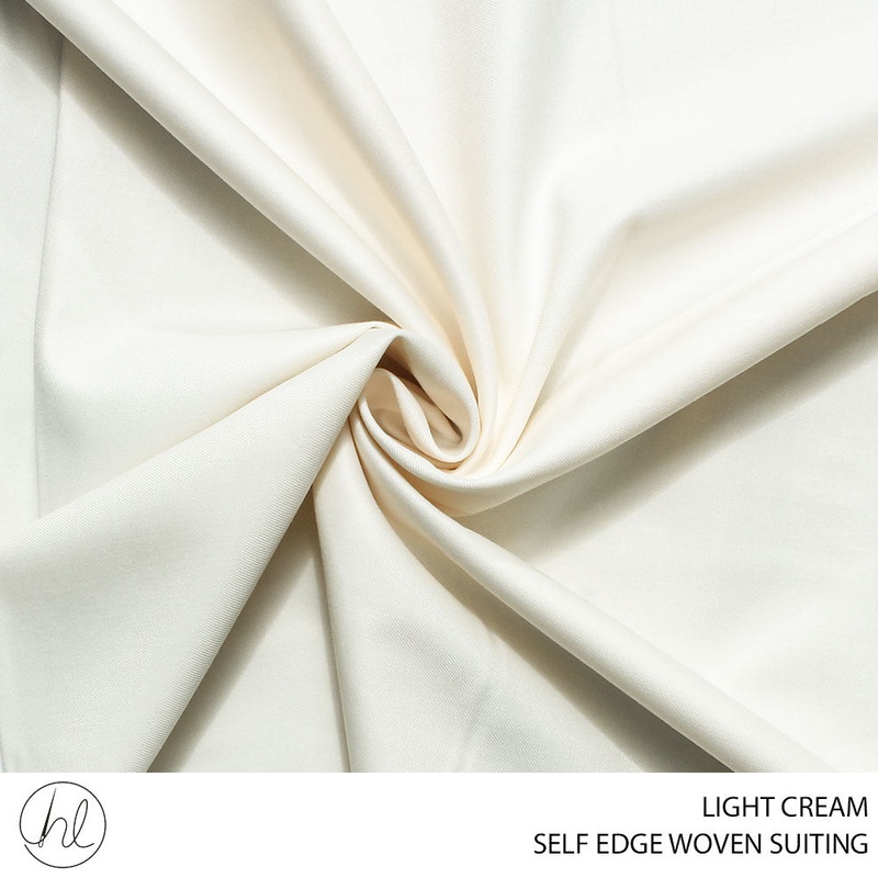 SUITING WOVEN SELF-EDGE FABRIC L/CREAM ROLL 001 1