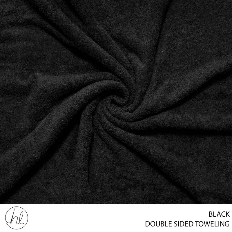 Toweling Double Sided Fabric 150cm black