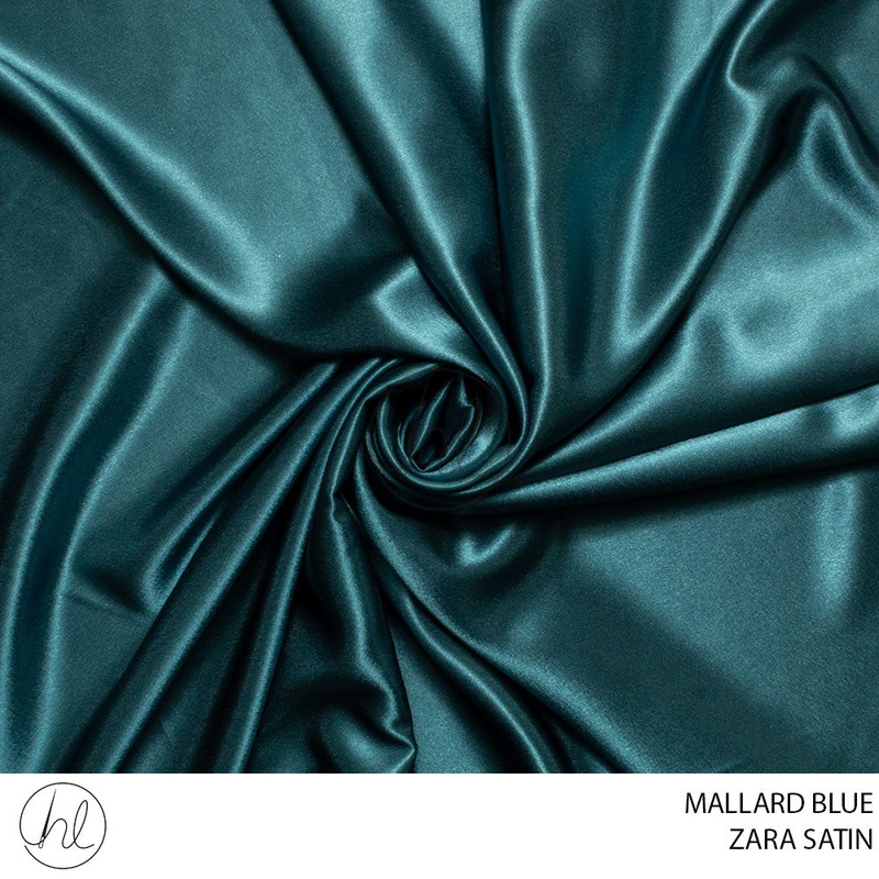Zara Satin 51 Mallard Blue 150cm Per M