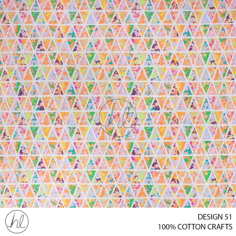 100% COTTON CRAFTS 51 ASSORTED 150CM PER M