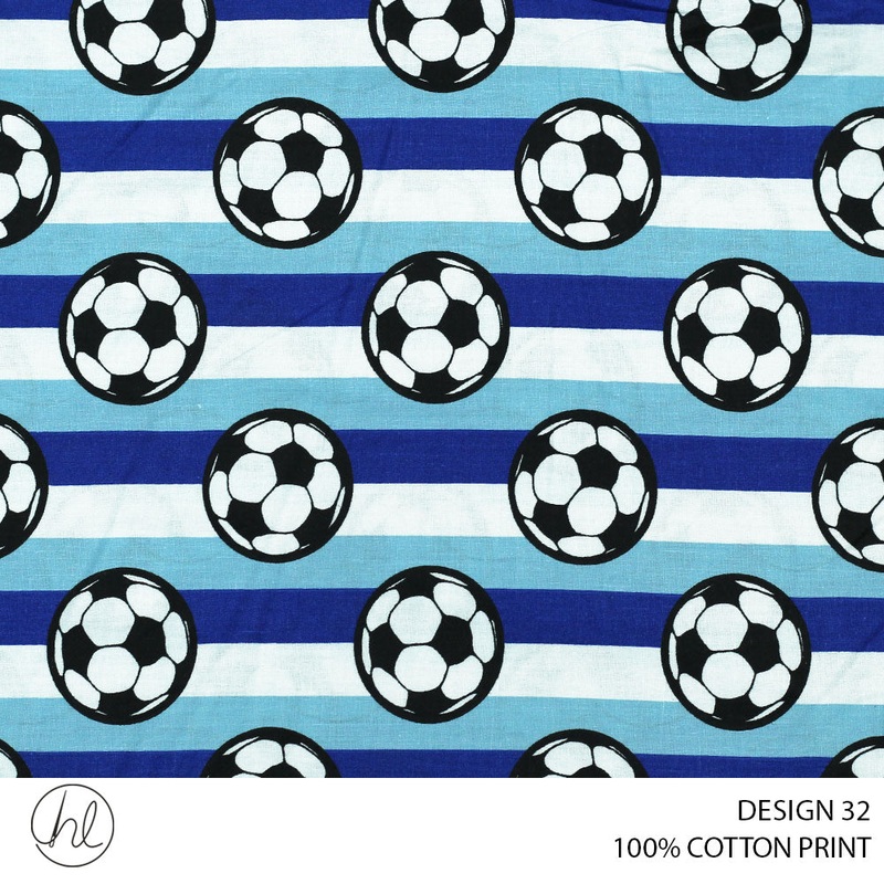 100% COTTON PRINT DESIGN 32 150CM WIDE PER M