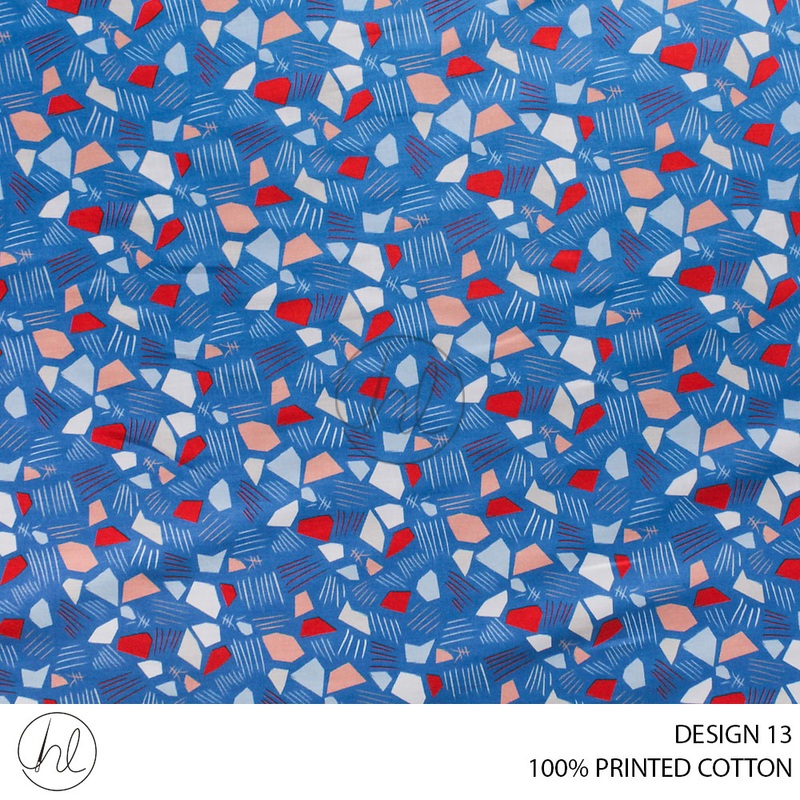 100% PRINTED COTTON 3408 SKY BLUE 110CM PER M