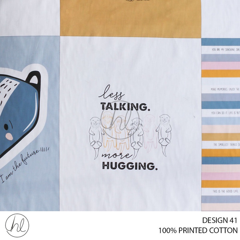 100% PRINTED COTTON 3408 WHITE  110CM PER M