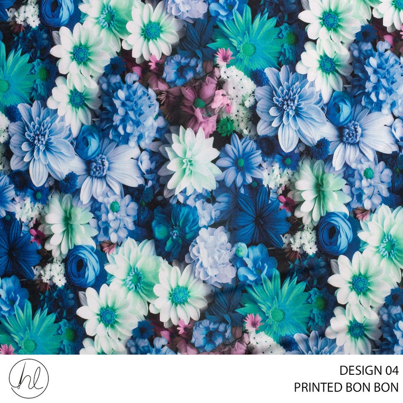 BON BON PRINTED FABRIC 150CM 100641 BLUE ROLL ROLL 001