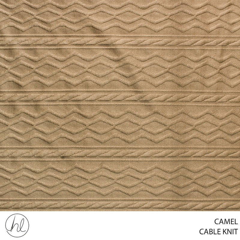 CABLE KNIT FABRIC 150CM CAMEL ROLL ROLL 001