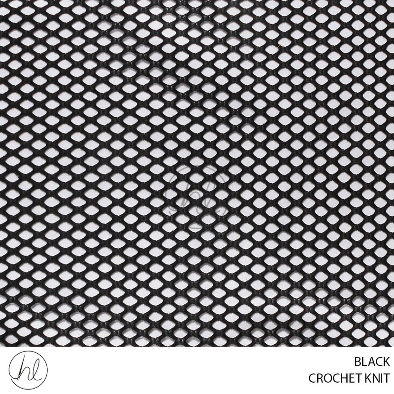 CROCHET KNIT 56 BLACK 150CM PER M
